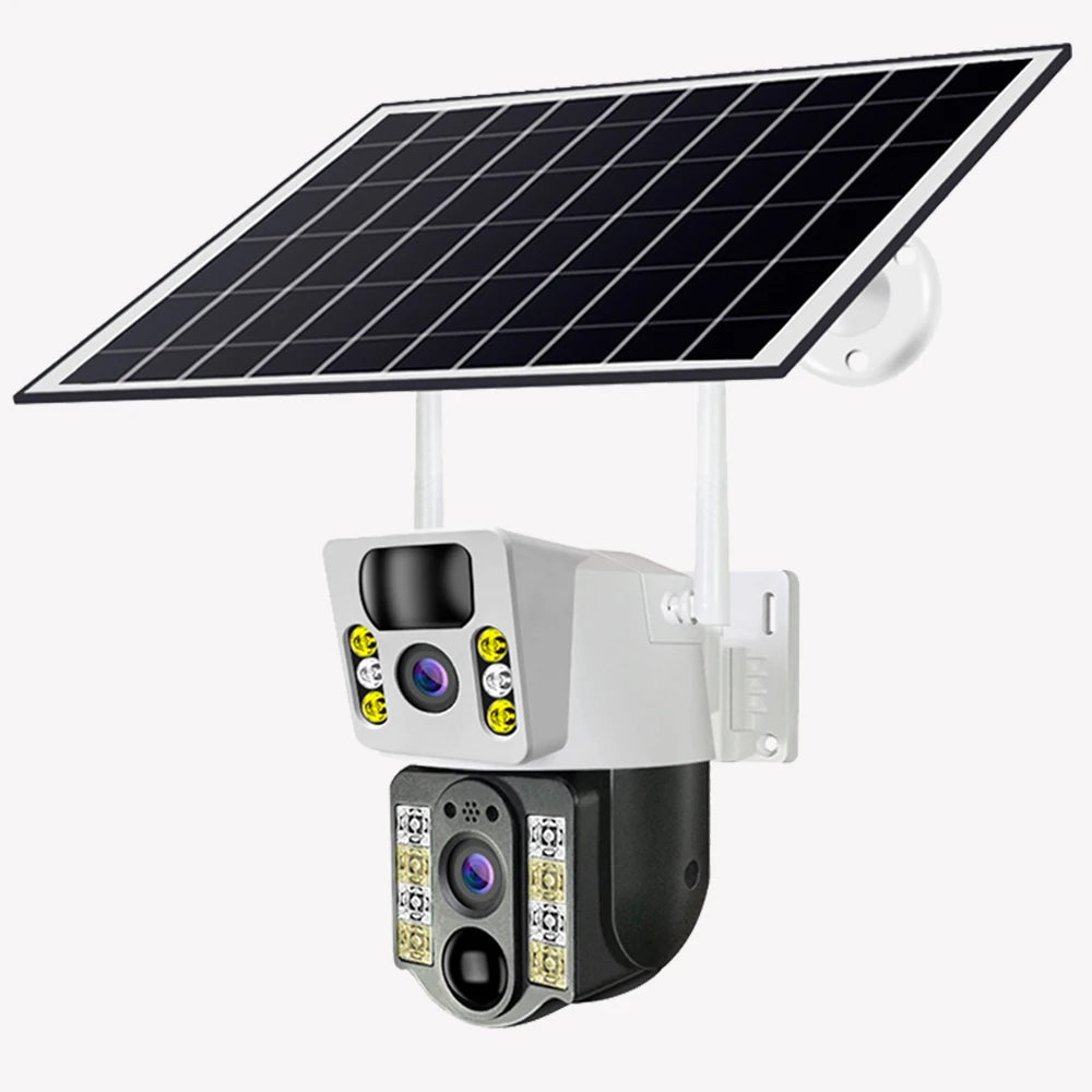 4K Solar Security Camera Outdoor Wireless 360° PTZ AI Human Detection IP66 Waterproof 8000mAh