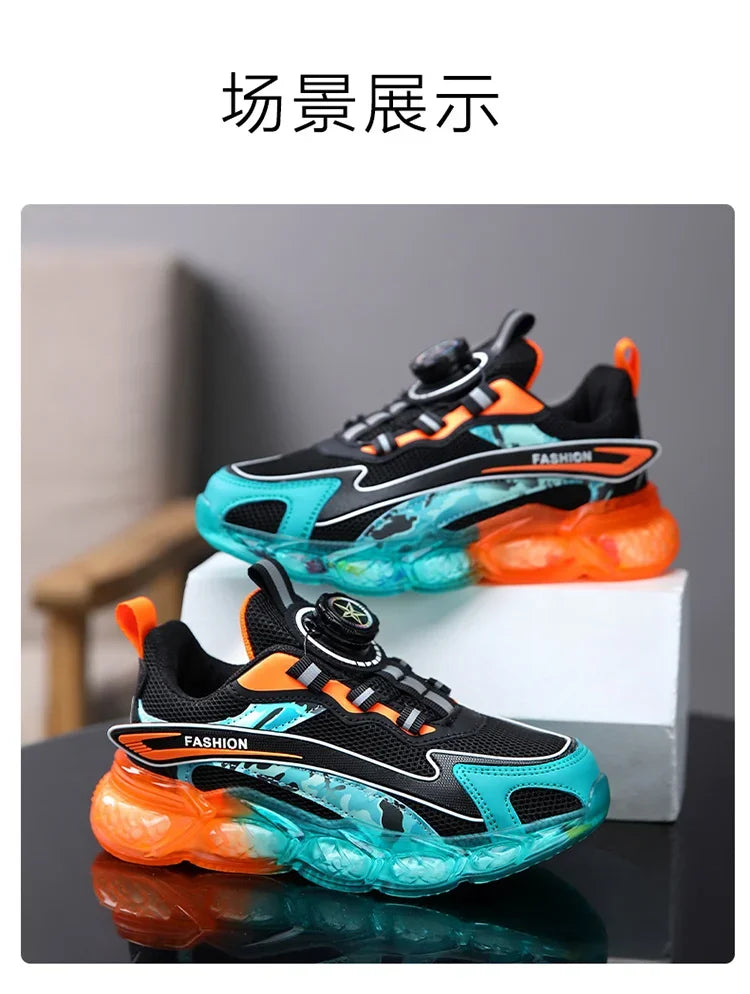New Summer Children Sneakers Breathable 5-16Years Boys' Running Shoes New Swivel Buckle Kids Sport Shoes Outdoor Casual Trainers