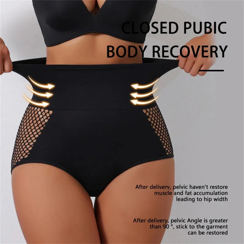 Women's Waist Trainer Tummy Control Panties Breathable Holes Butt Lifter High Waist Panties S-2XL Bragas de Mujer