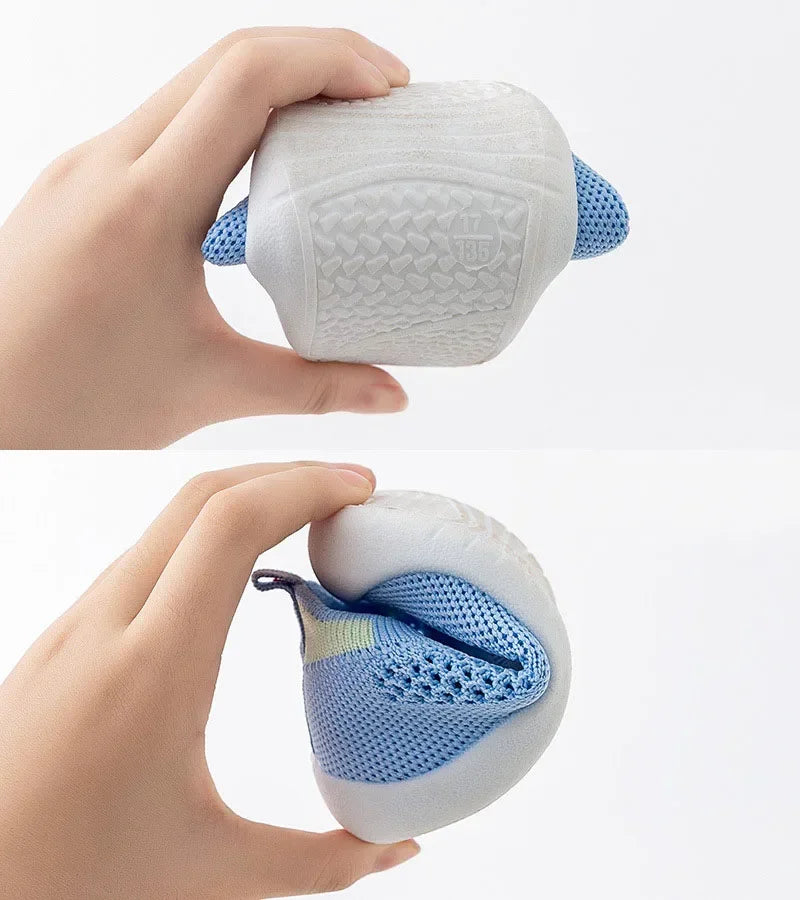 Spring Summer Toddler Shoes Breathable Knitted Kids Sneakers Boys Slip-on Tennis Shoes Girls Soft Non-slip School Casual Shoes