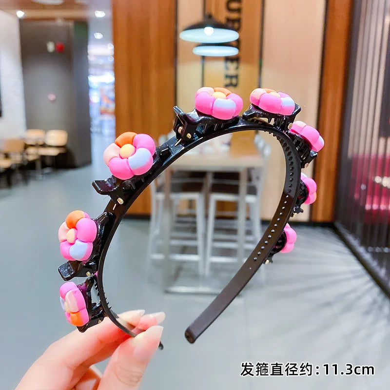 New Cute Cartoon Hairbands Girls Flowers Fruits Shape Hair Hoop Bands Korea Headwear Children for Kids Hair Accessories Gift