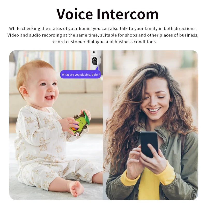 Home Security Camera 1080P Dual Lens WiFi Indoor Outdoor Night Vision Motion Detection Two Way Audio Waterproof Cloud Storage