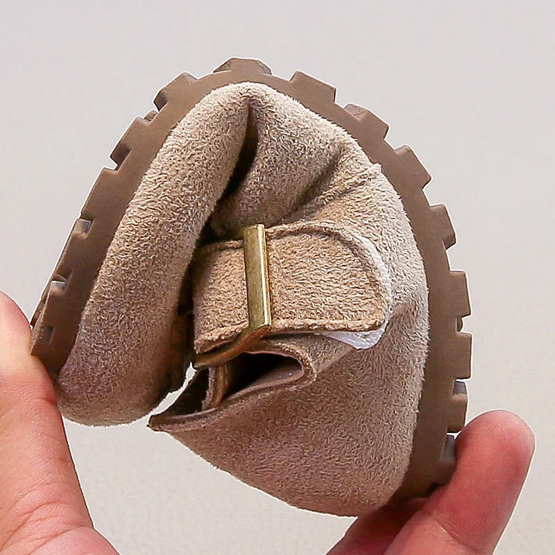 Children's Flat Shoes 2-18 Years Old Khaki Simple Boys Girls Casual Shoes Four Seasons Models Yellow Non-slip Kids Loafers 23-33