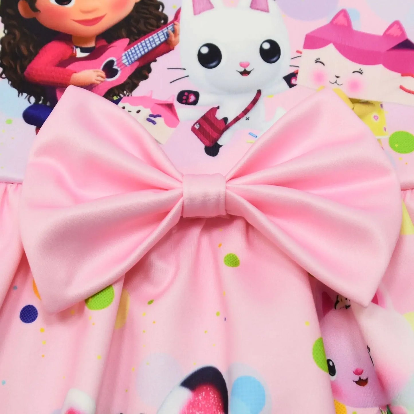 Gabby's Dollhouse Kids Clothes Summer Baby Girls Cute Princess Dress Cartoon Gabby Cats Toddler Girls Birthday Party Dresses