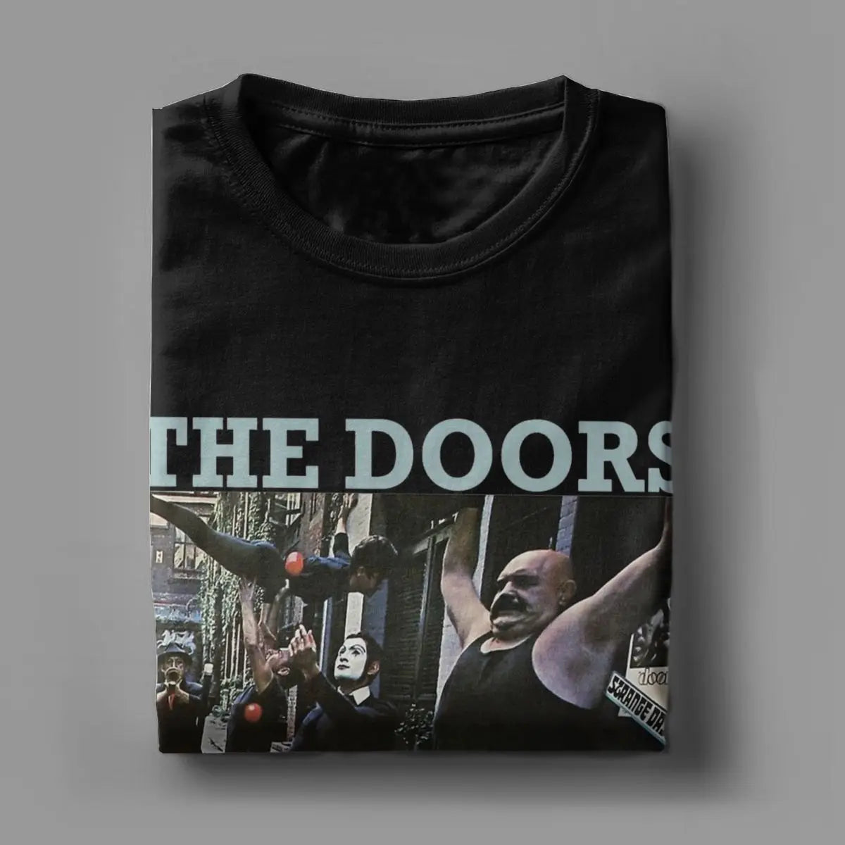 THE Doors Strange Days Men T Shirts Vintage Tee Shirt Short Sleeve Round Collar T-Shirt Cotton New Arrival Clothing