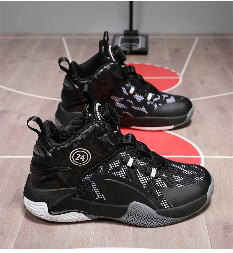 Kids Basketball Shoes Boys Sneakers Non-slip Child Trainer Basket Shoes Outdoor Children Sport Shoes