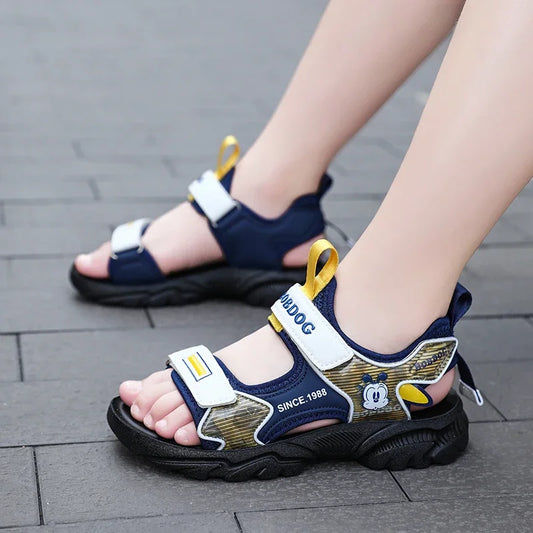 Kids Summer Shoes Fashion Big Boys Beach Sandals Children Casual Sports Sandals Color Matching Anti-skid Classic Size 28-40