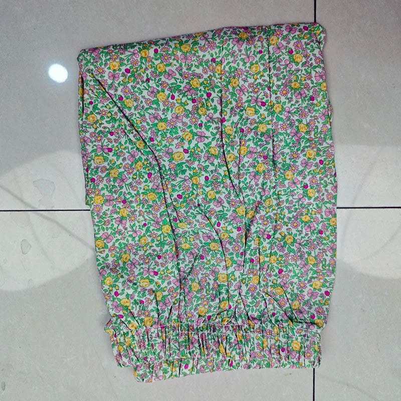 Women's High Waist Summer Shorts Floral Print Lounge Pants Loose Wide Leg Comfy Stretchy Elastic Waist Casual Athletic Home Slee