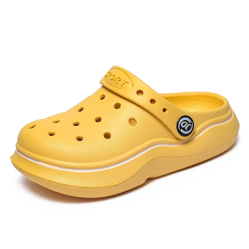 Children Sandals Anti Skid Clogs Boys Girls Summer Hole Water Toddler Shoes Baby Mules Rubber Kids Garden Beach Flats Slippers