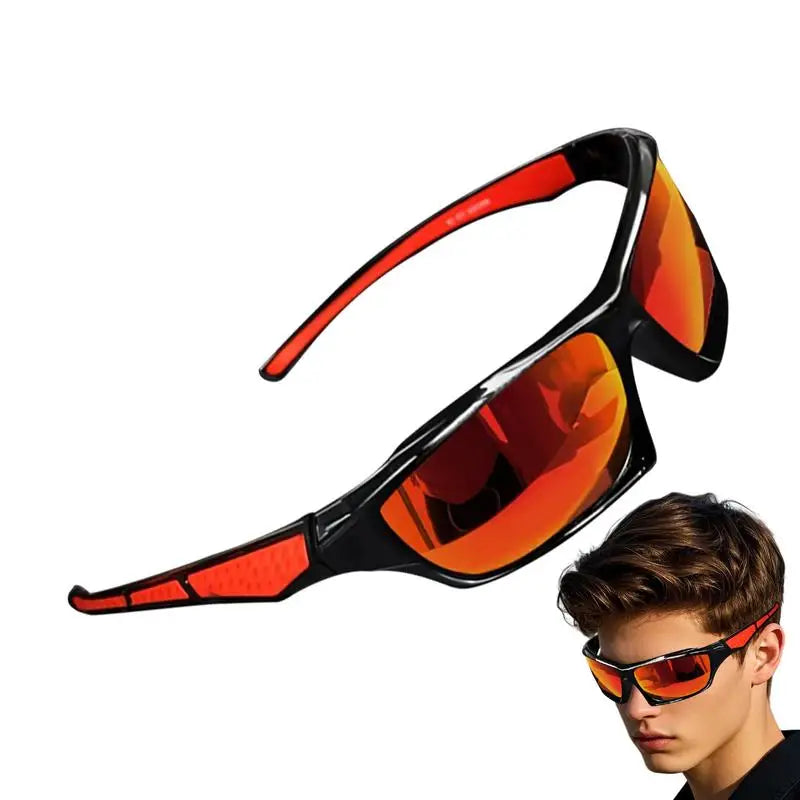 Polarized Sunglasses Men Comprehensive Protection Sun Glasses Comfortable Lightweight Frame Sport Eyeglasses for Driving Fishing