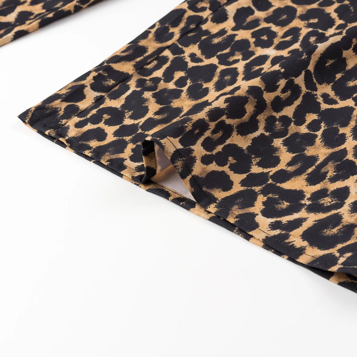 Women Summer New Women's Fashion Versatile Animal Print Elastic Waist Drop Mid Waist Wide Leg Pants