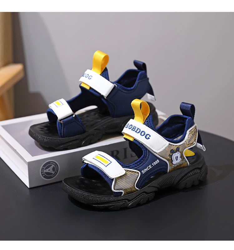 Kids Summer Shoes Fashion Big Boys Beach Sandals Children Casual Sports Sandals Color Matching Anti-skid Classic Size 28-40