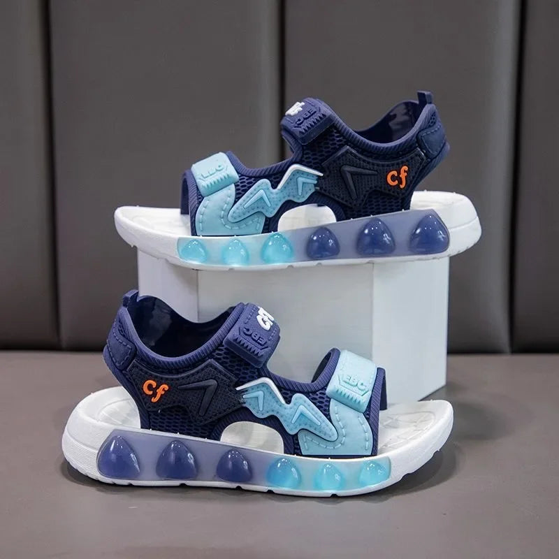 Kids Sandals for Boys Girls Soft Beach Shoes Breathable Summer Sandals for Toddlers Children Non-Slip Outdoor Play Shoes