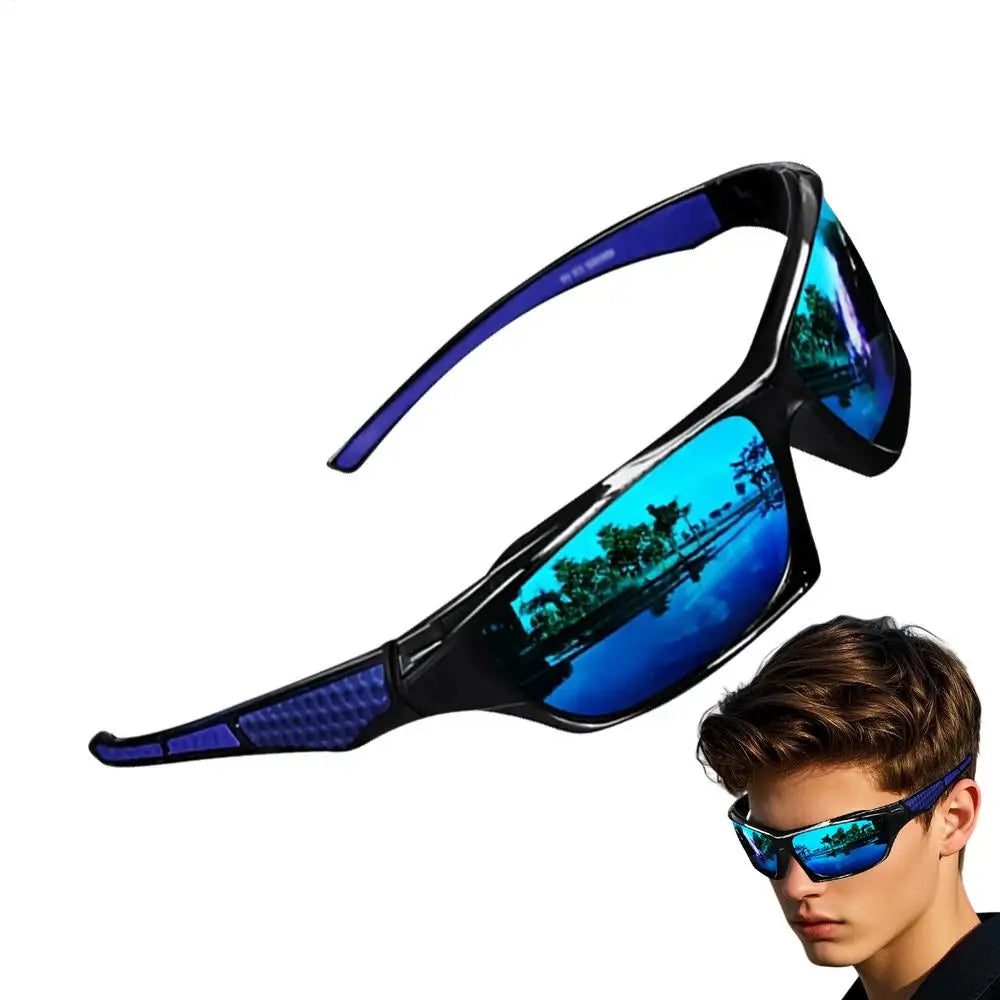 Polarized Sunglasses Men Comprehensive Protection Sun Glasses Comfortable Lightweight Frame Sport Eyeglasses for Driving Fishing