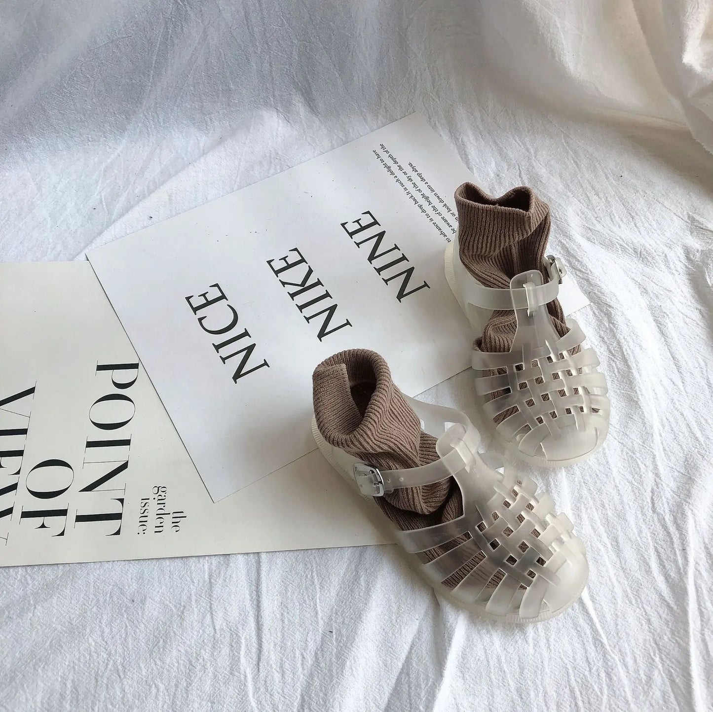 Kids Shoes Summer Sandals Baby Girls Toddler Soft Non-slip Princess Shoes Kids Candy Jelly Beach Shoes Boys Casual Roman Sandals