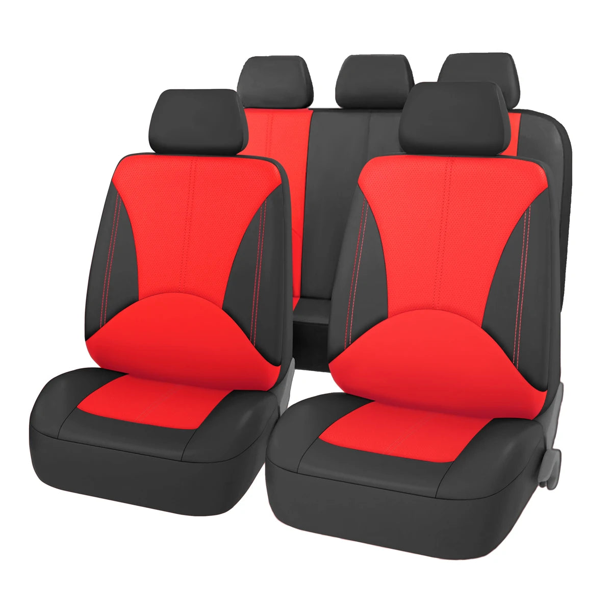 Car Seat Cover Set Breathable PU Leather Vehicle Seat Cushion Full Surround Cover For Car Full Protection Pad Fit 5-Seat Auto