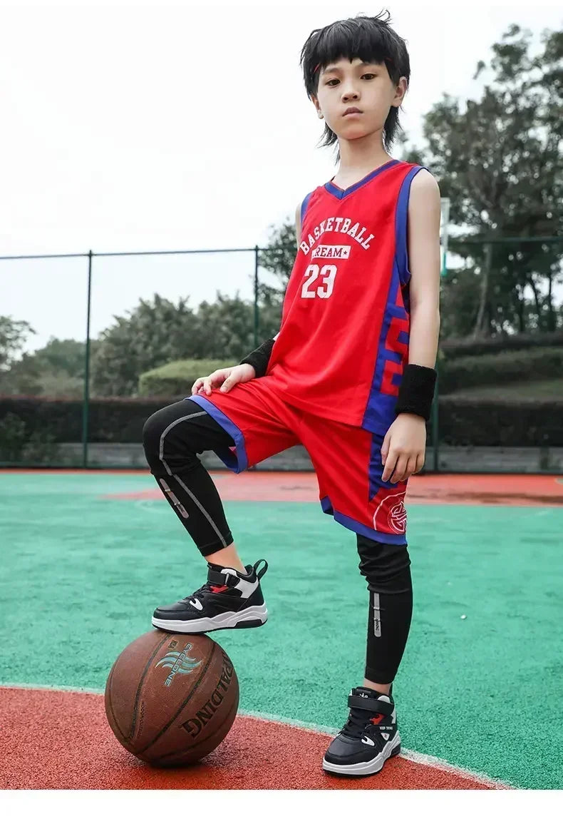 Children Basketball Kids Shoes New Children Sneakers Child Shoes High-Quality Durable Light Breathable Soled Anti-Slip Trainer