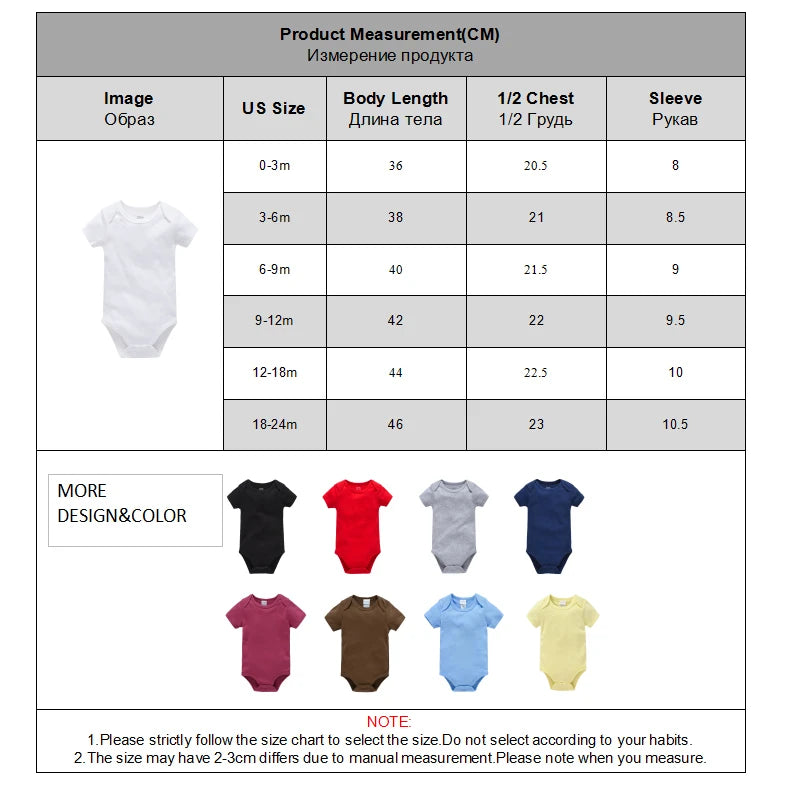 Kavkas Newborn Baby Clothes Summer Body Boys Girls Bodysuits 100% Cotton Blank Plain White Kids Jumpsuits Clothing 0-24M