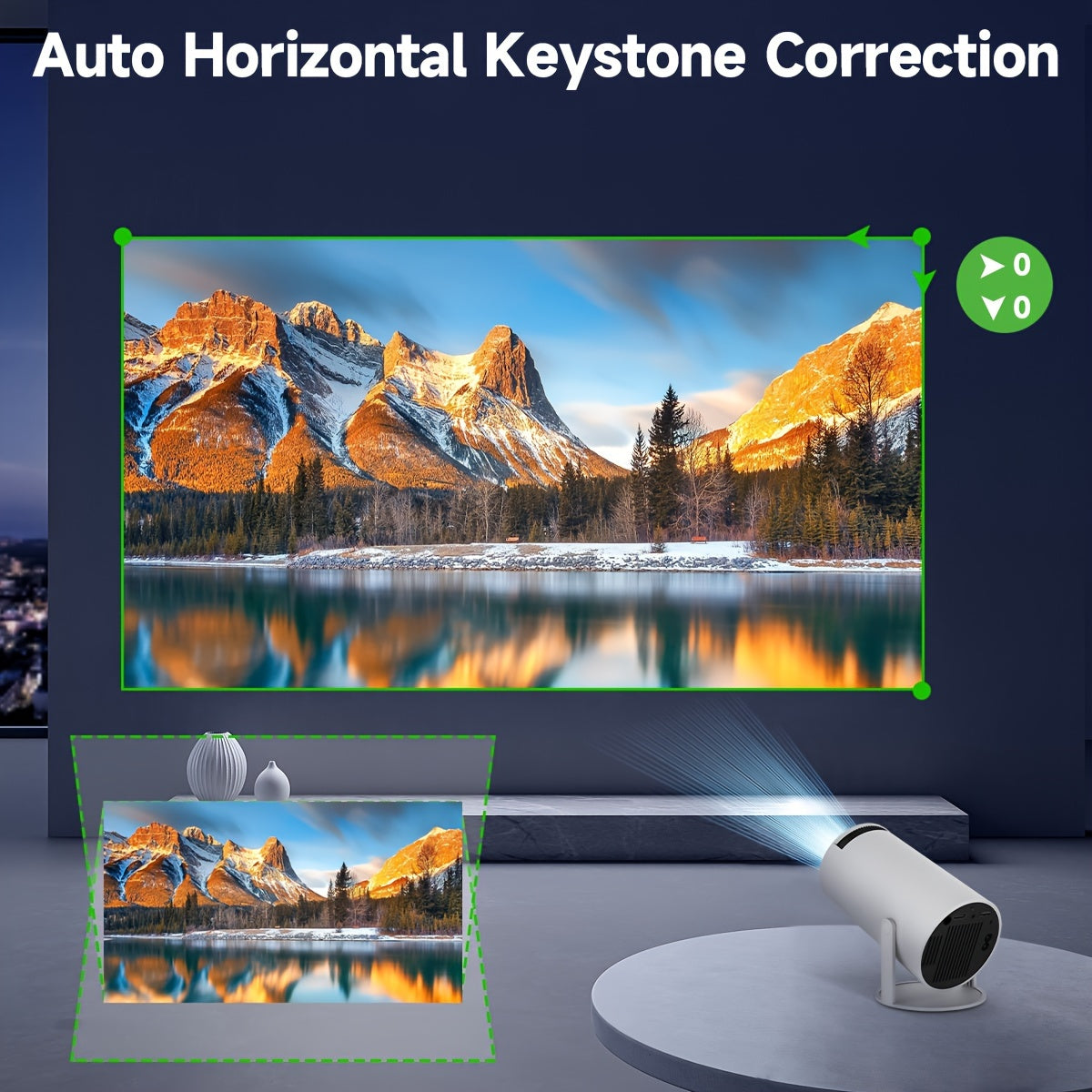 HY300 Mini Projector Smart Android 11.0 Dual WIFI Full Hd 720P 4k Portable Home Cinema Outdoor Theater