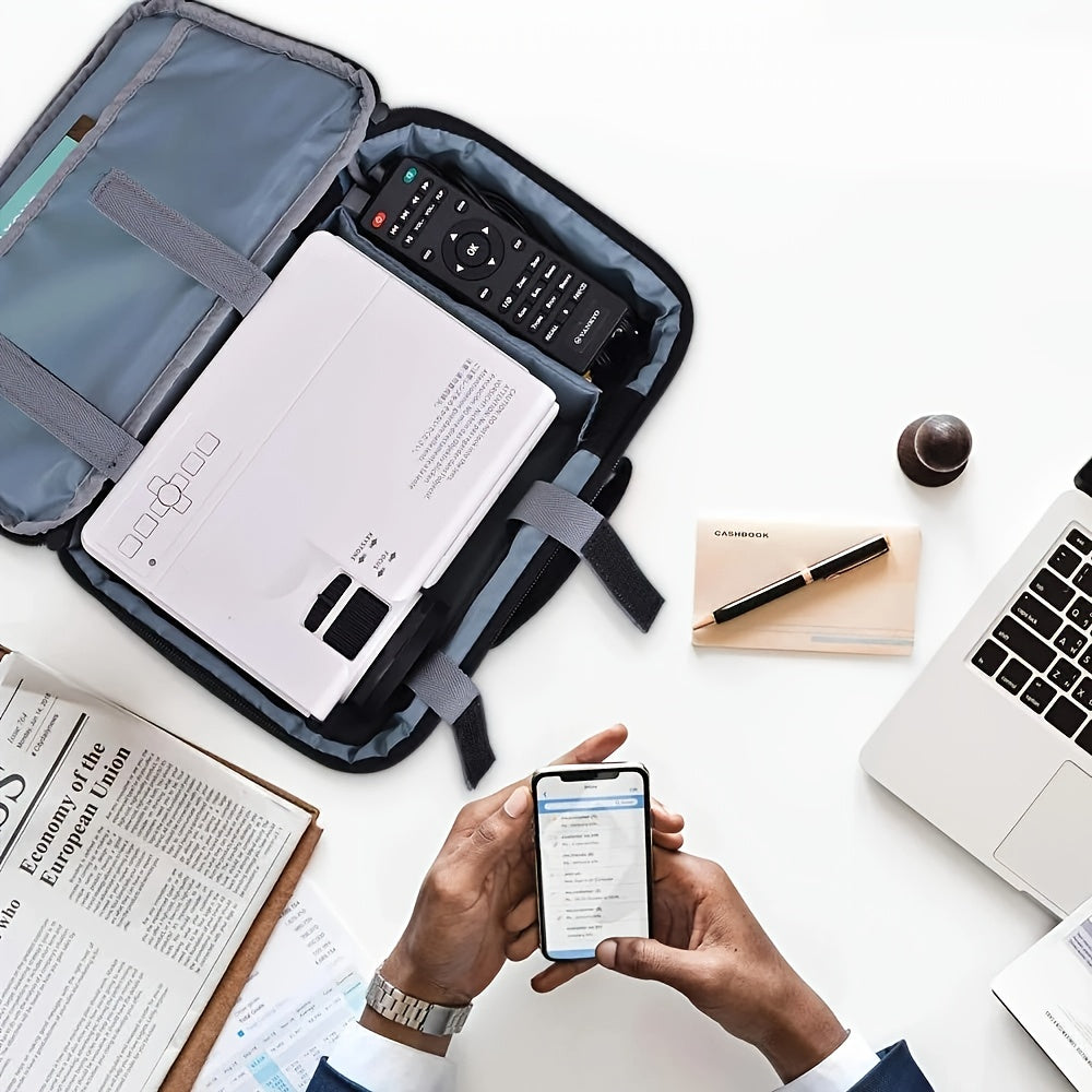 [2025 WiFi Projector] 2025 Upgrade Full HD 1080P Portable Video Projector With WiFi And Wireless | Home Theater, Wireless Screen Casting, Compatible With AV, TV Stick, Laptop, Smartphone | Suitable For Family Dinner, Birthday