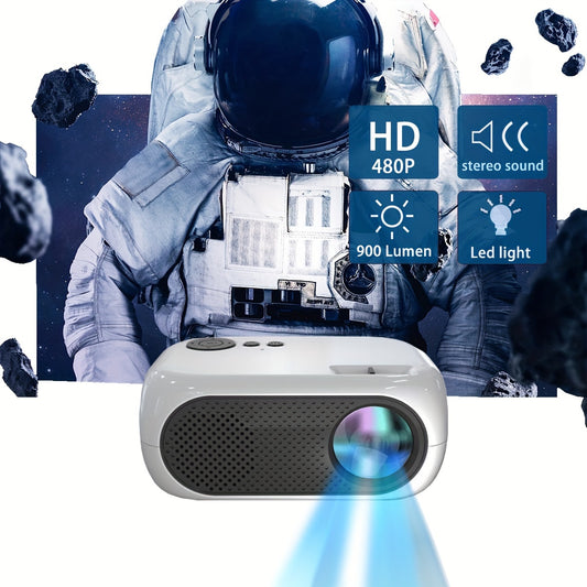 1pc Portable HD 720P Projector, G300P Mini Projector For Phone, Video Movie Projector, Home Theater Projector Compatible With IOS/Android/USB/ Laptop/PC/TV Stick/DVD/Game