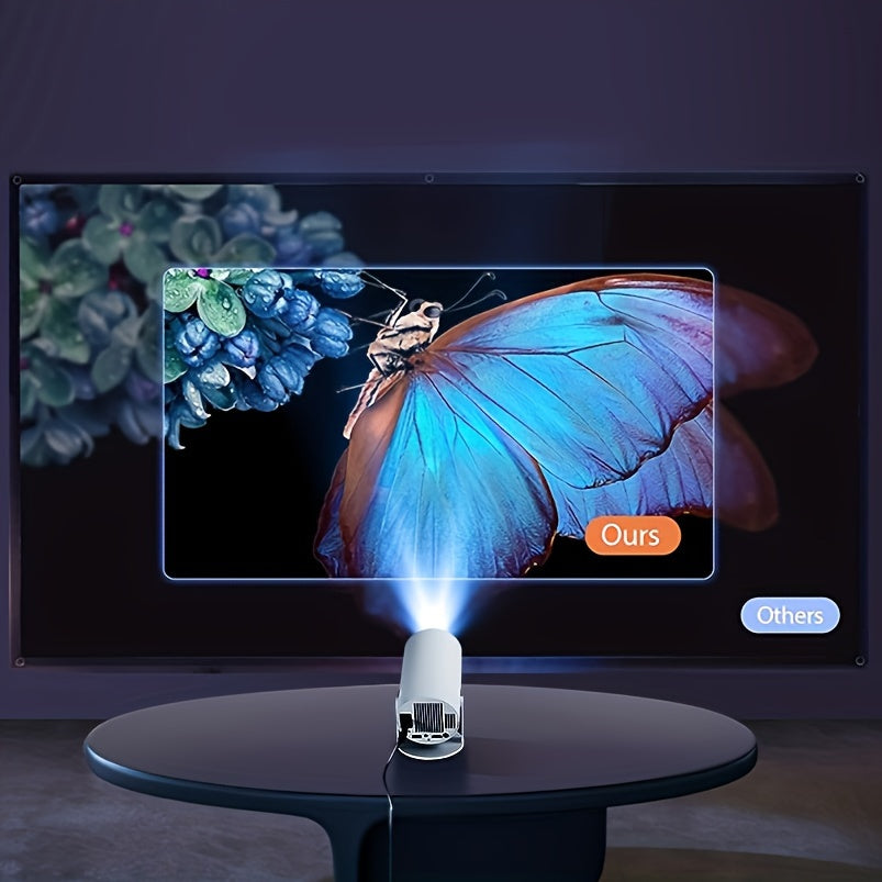 HY300 Mini Projector 4K Android 11.01080P 720 P 200ANSI Portable Wireless Home Outdoor Cinema 180° Projection Angle Adjustable