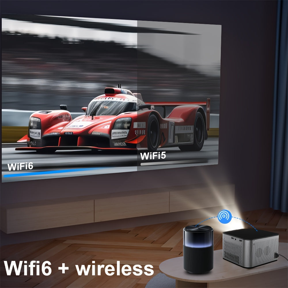 Magcubic 4K Ultra HD Smart Projector, Android 11, 580 ANSI Lumens, 1920x1080P, Wi-Fi 6, Allwinner H713, Voice Control, 30000+ Hours LED, Home Cinema Theater With US Plug